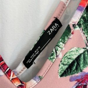 Floral tank, body con dress by Zara
